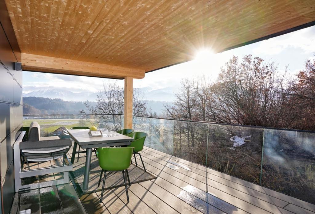 Modernes Ferienhaus Mit Panoramablick Rosegg Exterior foto
